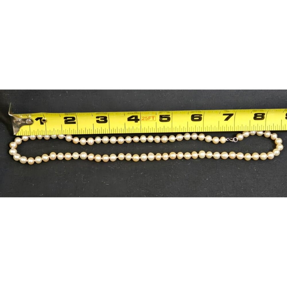 Set 4 Faux Pearl Necklaces White Pink Bronze Gray Beaded 17in Strand Jewelry - Picture 5 of 7